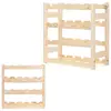 Springos WF0006 Pine Wood Bottle Rack Photo 2