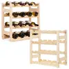 Springos WF0006 Pine Wood Bottle Rack Photo 3