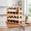 Springos WF0006 Pine Wood Bottle Rack Photo 4