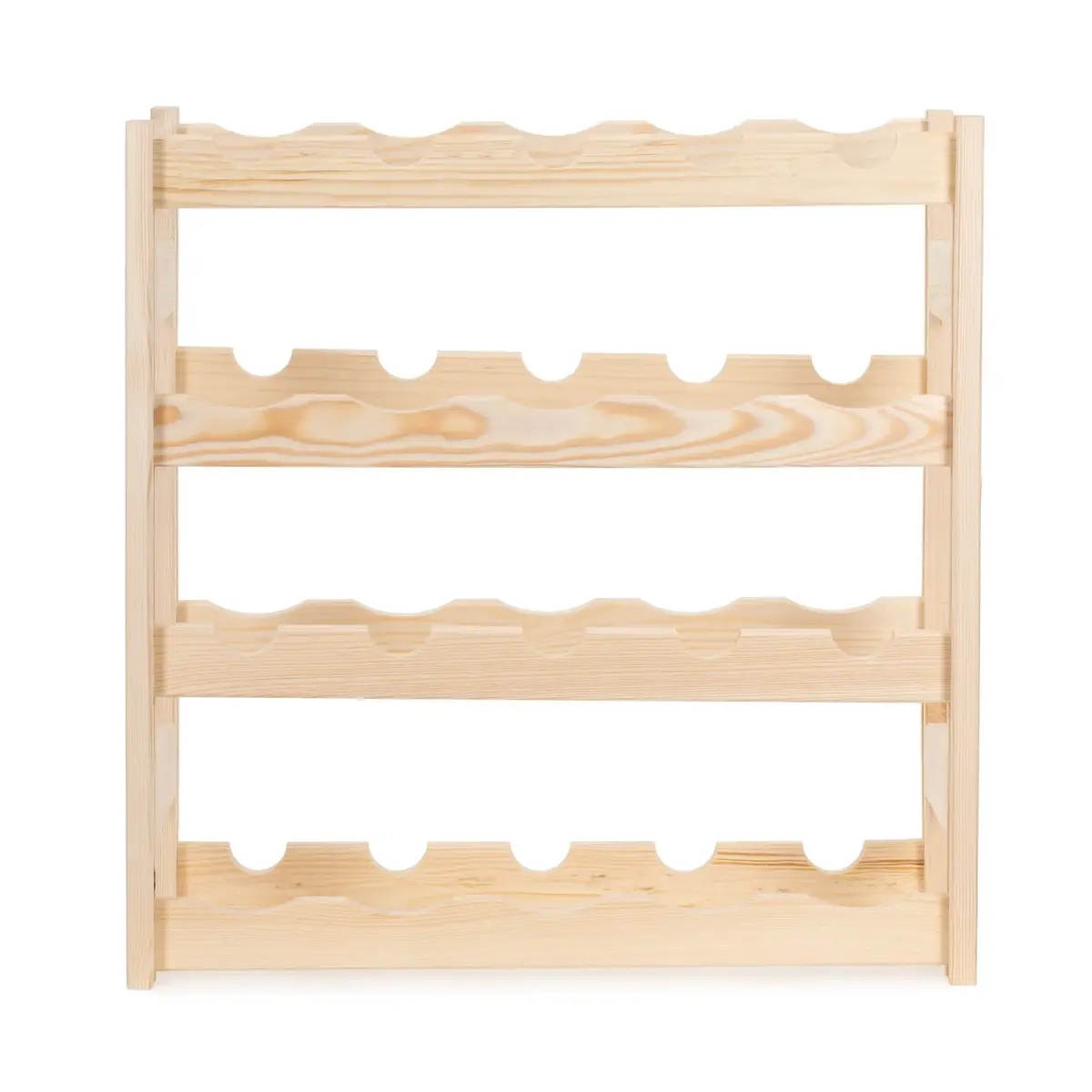Springos WF0006 Pine Wood Bottle Rack Photo 5