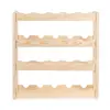 Springos WF0006 Pine Wood Bottle Rack Photo 5