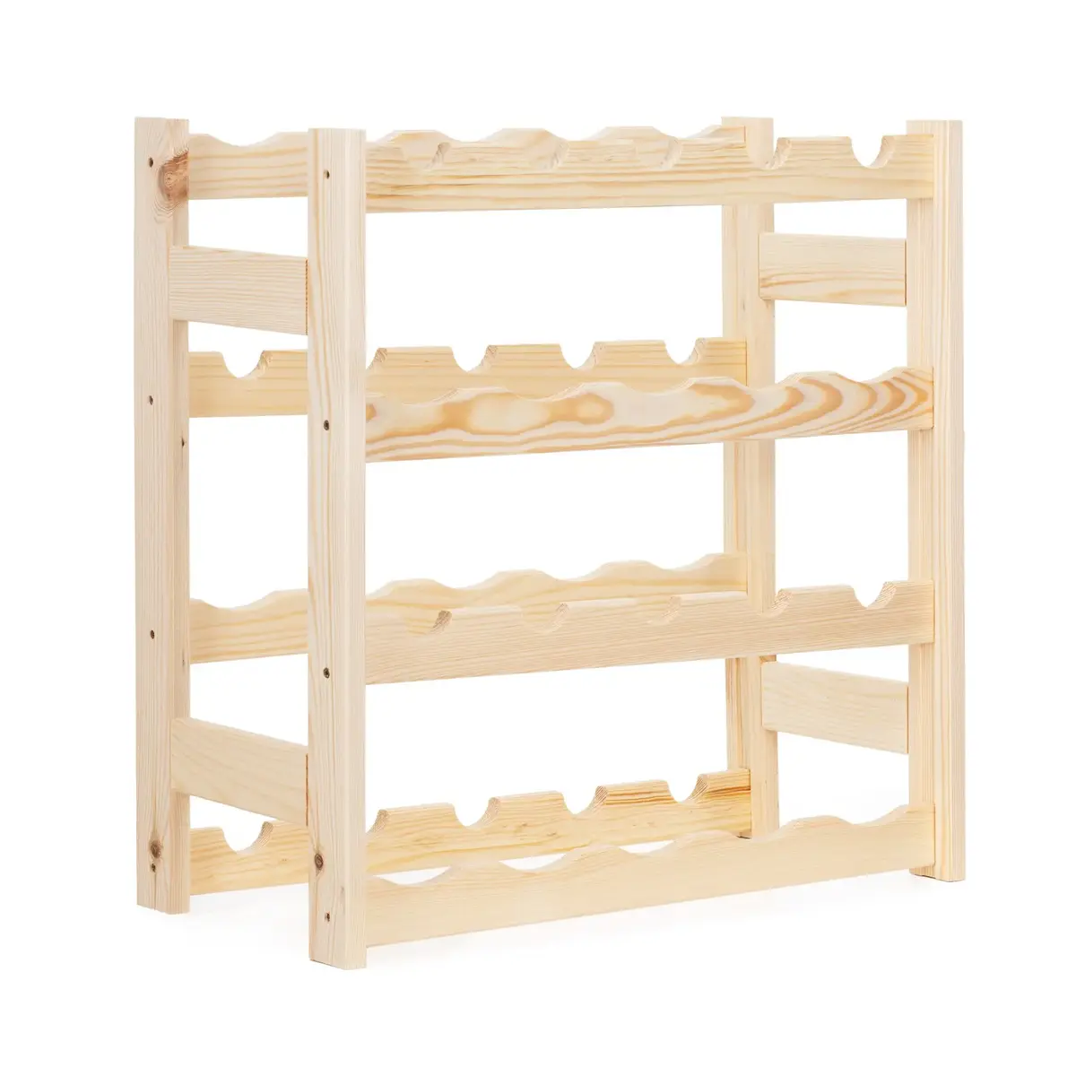 Springos WF0006 Pine Wood Bottle Rack Photo 10