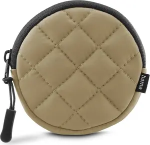 Hama Round In-Ear Headphone Case with Carabiner and Organizer, Beige