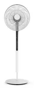 Fakir VC 80 DC grīdas lāpstiņu ventilators, 33 W, melns un balts