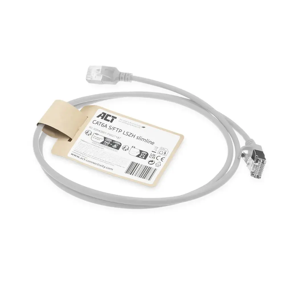 Патч-корд ACT CAT6A S/FTP Slimline 1 м Photo 2