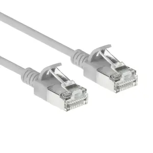Сетевой кабель ACT CAT6A S/FTP Slimline 2м, LSZH, RJ45, серый