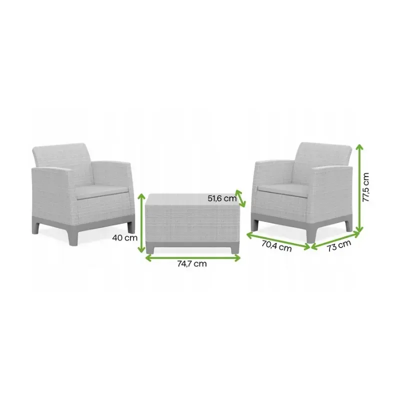 Садовая мебель Keter Scandi Forma Balcony Set Photo 3