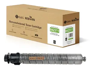 G&G 21871 Black Toner Cartridge for Ricoh Printers