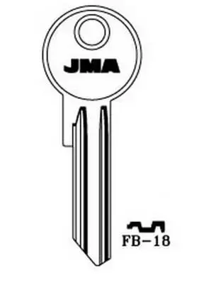 JMA FAA85L (FB-18) Blank Key for FAB Photo 2