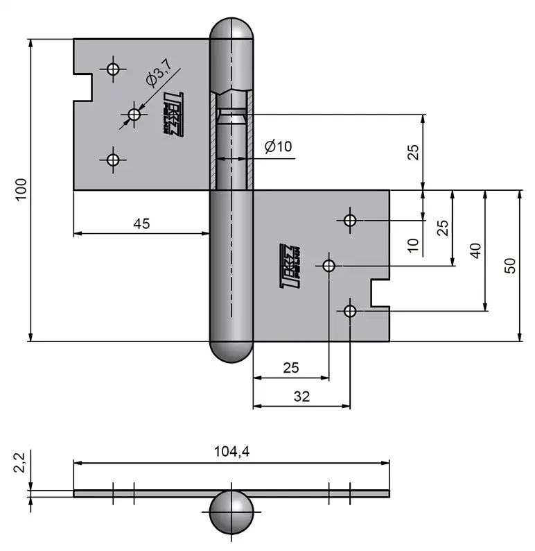 Дверная петля TKZ C2 100 правая Photo 3