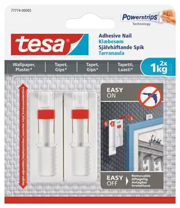 Tesa 77774 Adhesive Mounting System, 2 x 1 kg capacity