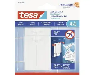Tesa 77766 Adhesive Mounting System for Pictures and Objects, 2 x 4 kg Capacity