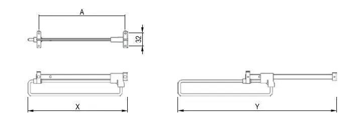 REJS Retractable Clothes Hanger 400mm Photo 2