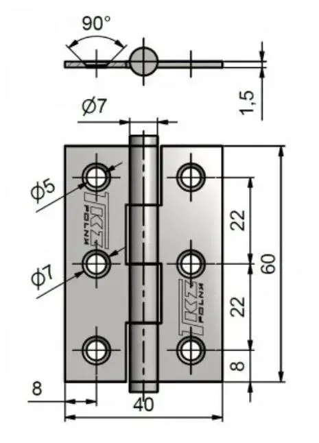 TKZ J2 KZ60 Door Hinges Photo 2