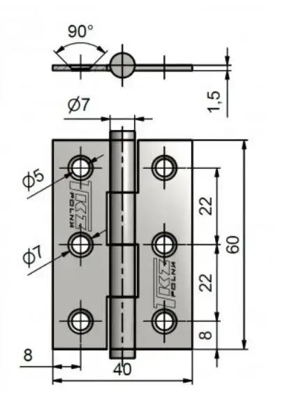 TKZ J2 KZ60 Door Hinges Photo 2