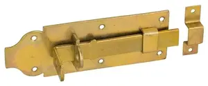 DOMAX durvju aizbīdnis 180 mm x 65 mm, dzeltens