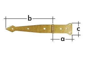 Vārtu eņģe DOMAX 30 cm, 0.2 cm, zelta