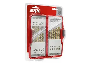 SKIL 2610S00918 21-Piece Titanium Coated HSS Drill Bit Set
