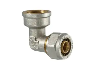 TDM Brass vītņveida leņķa uzgalis 1/2 collas x 16 x 2 mm