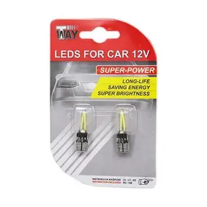 T-WAY T10 LED kvēldiega auto spuldze, balta, 2 gabali