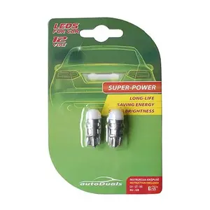 T-WAY AutoDuals T10 W5W LED spuldze 5630 SMD Canbus balta 2 gab.