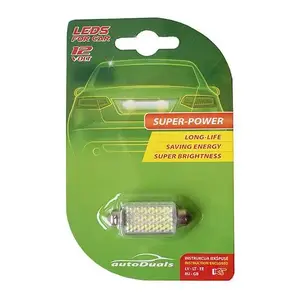 T-WAY AutoDuals 36SMD-LED 3D 41mm LED spuldze, balta
