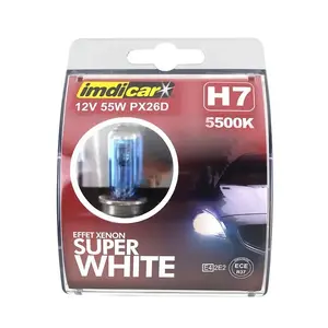 IMDICAR H7 White Car Bulb, 2 Pieces