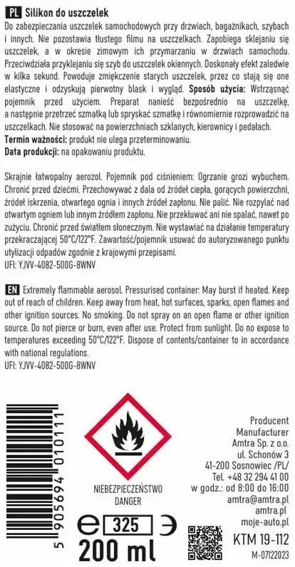 Silikona aerosols Moje Auto 200 ml Photo 2