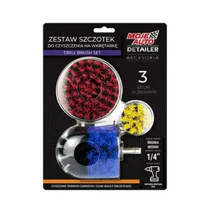 Moje Auto Car Brush Set, 3 Pieces
