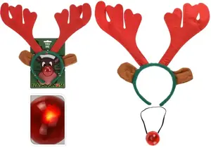 KOOPMAN Reindeer Costume Set, 2-Piece, Includes Diadem and Nose