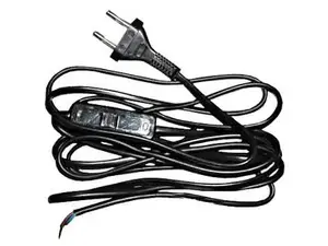Zamel Power Cord 1.9m with Plug and Switch, Black