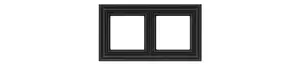 LIREGUS K14-345-02.R/ON59 Double Frame for Electrical Accessories