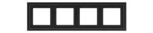 LIREGUS K14-345-04.R/ON59 4-Gang Frame