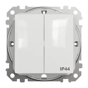 Schneider SDD211105 Two-Pole Switch IP44 White