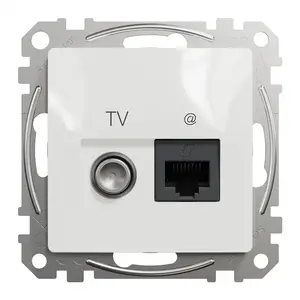 Schneider Sedna SDD111469T datora un TV ligzda, balta