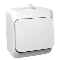Schneider Cedar Plus Single Button, White