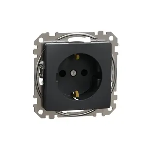 Schneider Sedna Side Earth Socket Outlet Anthracite