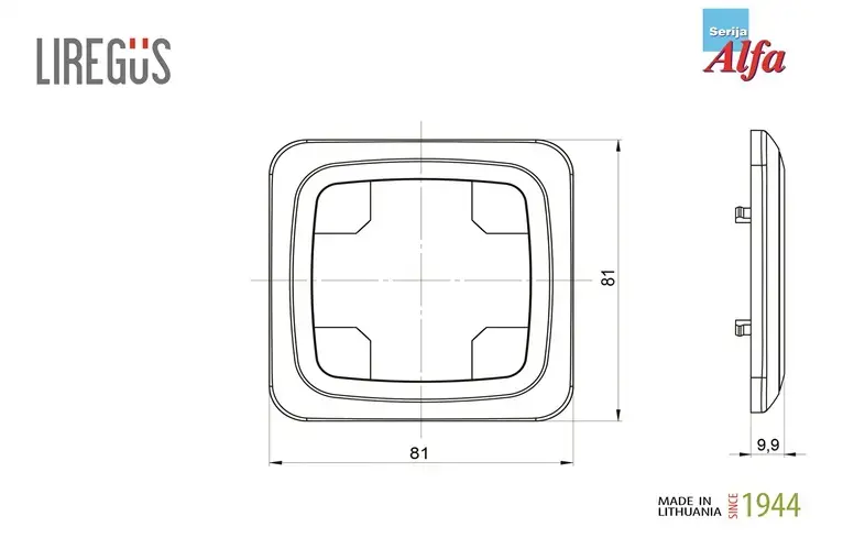 Одинарная рамка LIREGUS K14-135-01 песочная Photo 2
