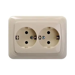LIREGUS IKL-16-005A/S zemapmetuma elektrības kontaktligzda ar 2 rozetēm, smilšu krāsā