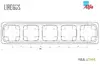 5-Gang Frame LIREGUS K14-135-05 White Photo 2