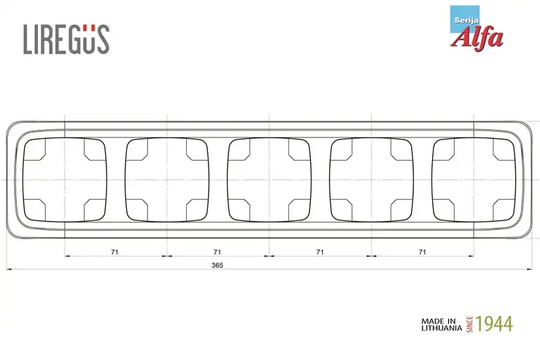Рамка LIREGUS K14-135-05 на 5 постов Photo 2