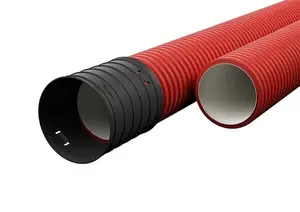 Гофрированная монтажная труба Pipelife D50 ПЭВП с муфтой, 6 м