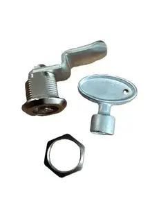 Electrical panel lock with keys, 8 mm square insert