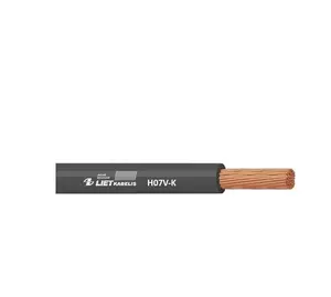 Lietkabelis H07V-K Single Core Installation Wire, 1 x 6 mm², Black