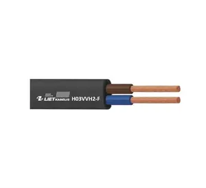 Lietkabelis H03VVH2-F Power Cable, 2 x 0.75 mm², Black