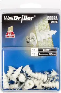 Cobra GKP Drywall Anchor 3.5x22mm Nylon 12 Pieces