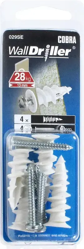 Дюбель для гипсокартона Cobra GKP 4x25 Photo 2