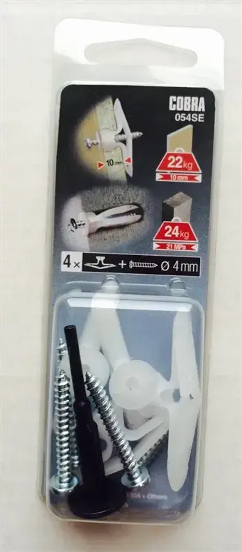 Cobra 054SE Nylon Drywall Anchor 7.4x28 mm Photo 2