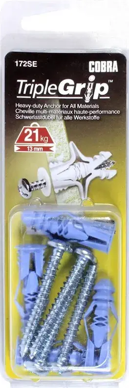 Cobra Triple Drywall Anchor 5x32 mm Photo 2