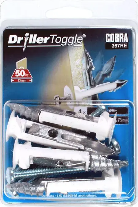 Cobra Drywall Driller 13x70 mm Kombi dībelis, 4 gab. Photo 2